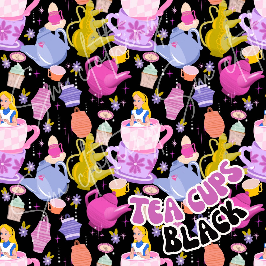 Tea Cups Black